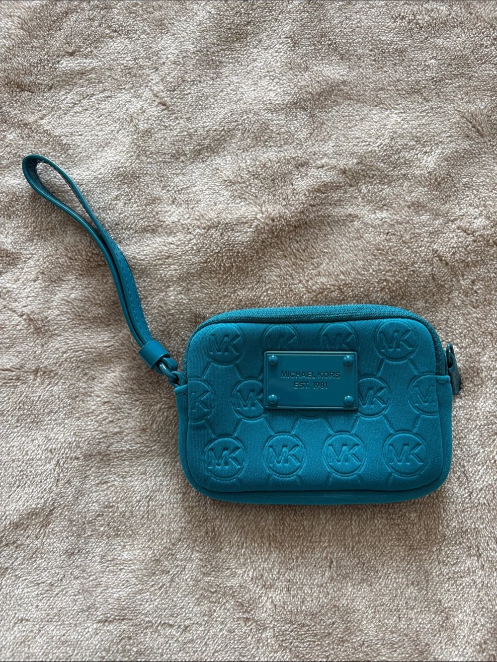 Michael Kors Teal Wallet/Cards and Coins/Wristlet - Teal